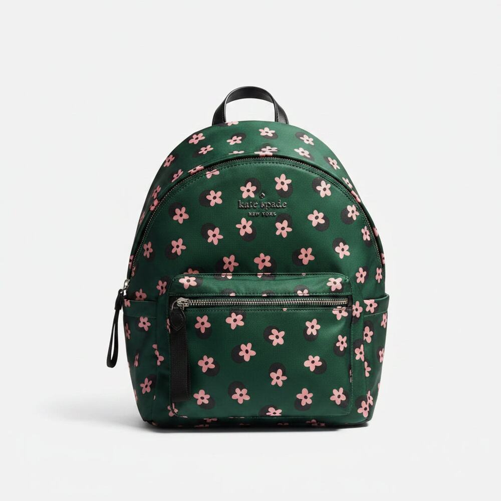 Kate Spade green floral Chelsea backpack